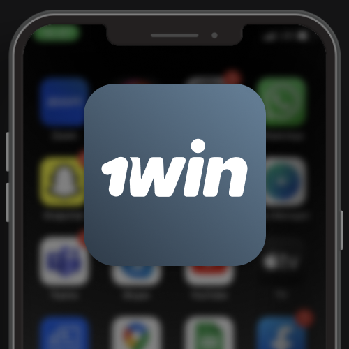 Icono de 1win en la pantalla del iPhone tras completar instalación en iOS