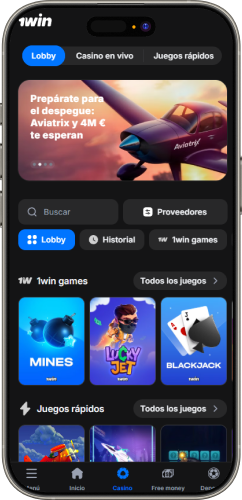 Captura de pantalla de la página del casino